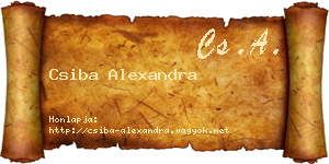 Csiba Alexandra névjegykártya